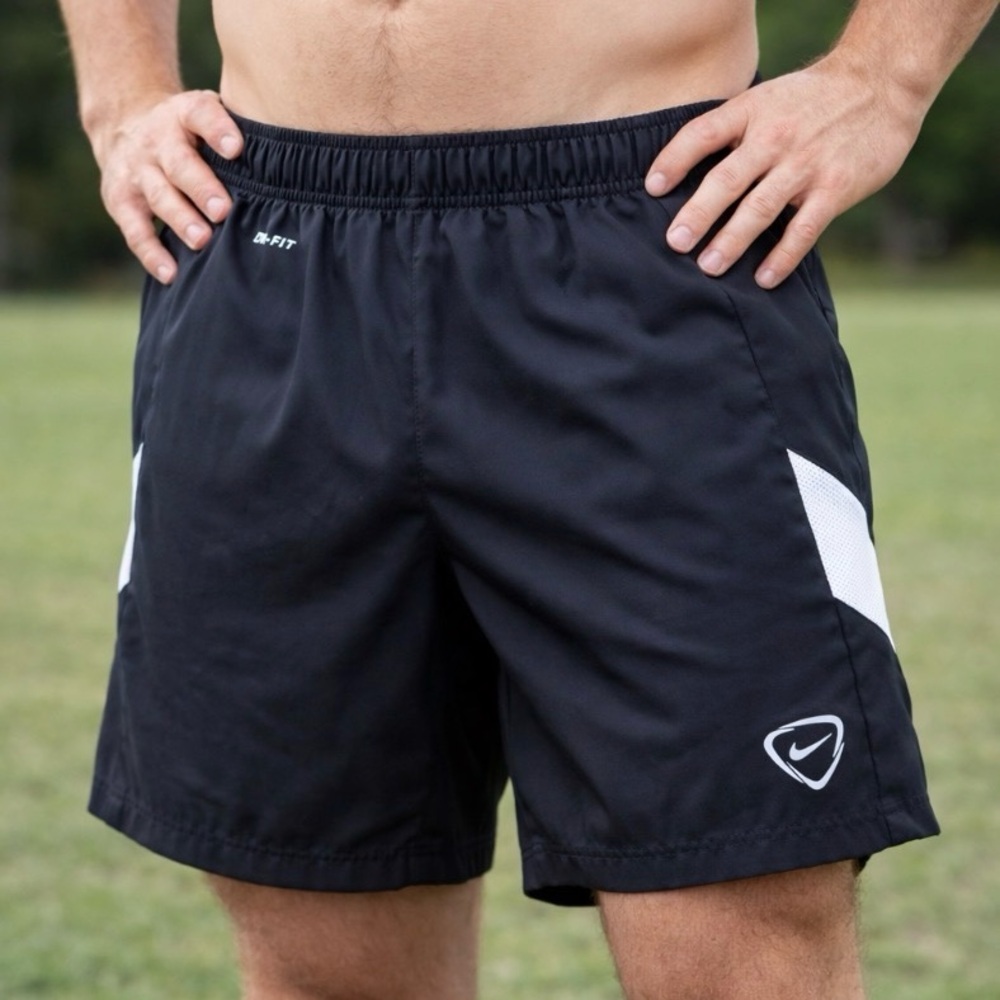 Vintage Nike Total 90 Soccer Shorts Men’s Small Black Y2K T90 Blokecore